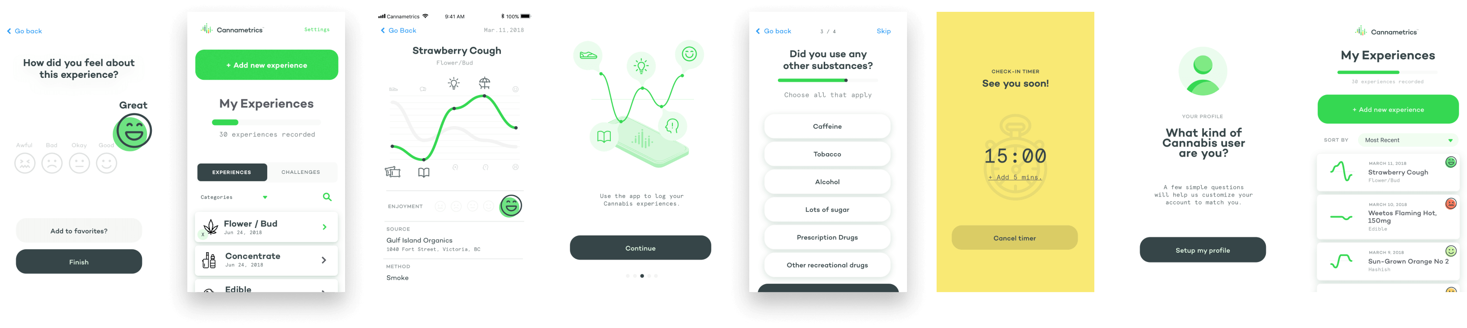 Cannametrics UI Screens