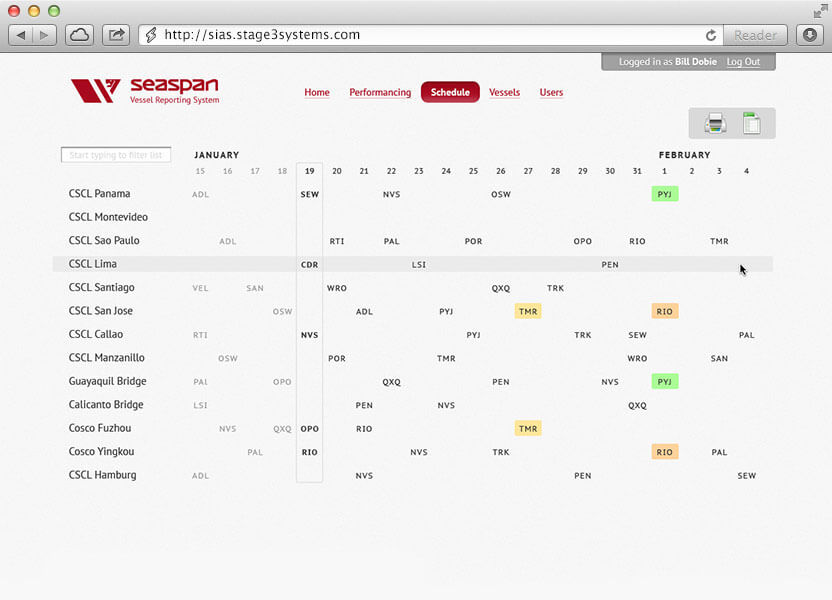 Seaspan Interface screenshot 2