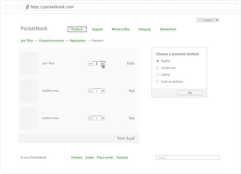 PocketBook UI Wireframe 1